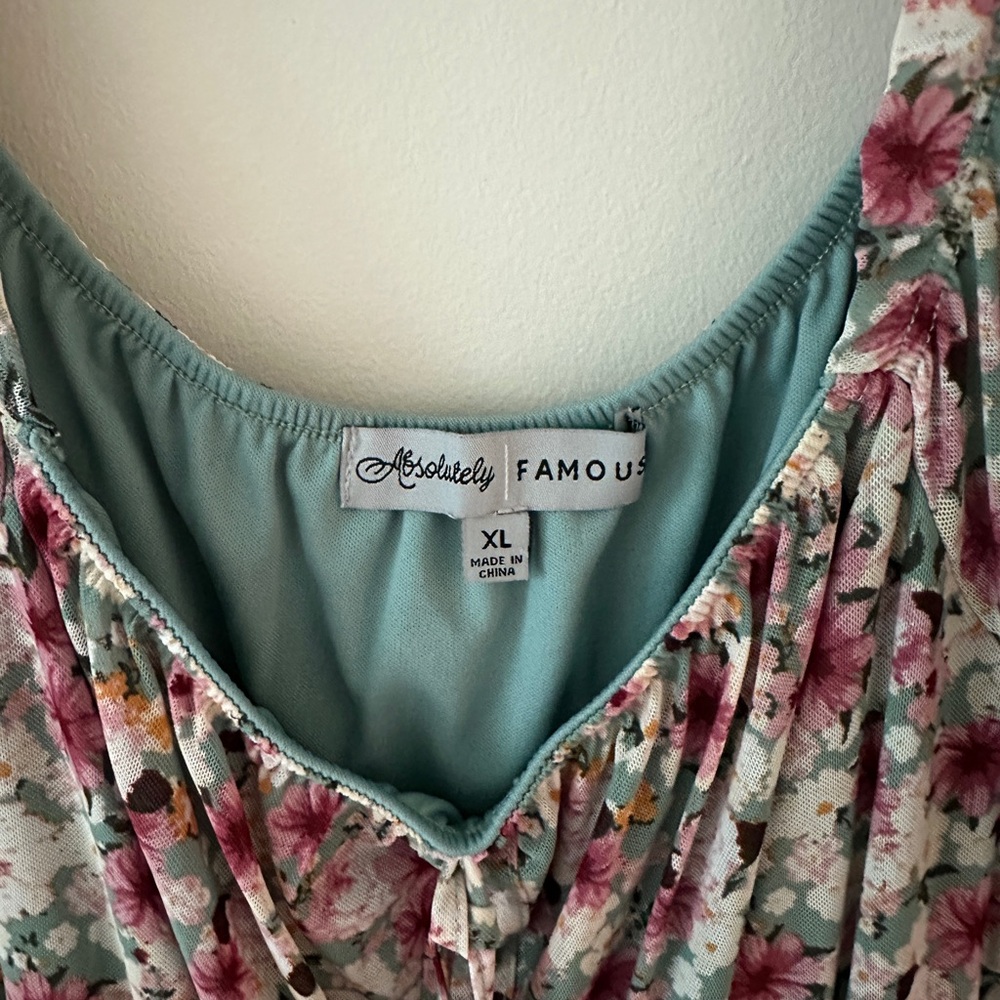 Absolutely Famous Multicolor Floral Long Sleeve Dress - Picture 2 of 3